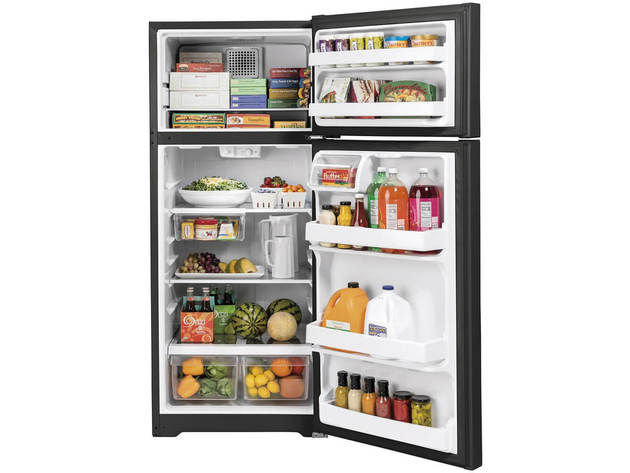 GE GTS18HGNRBB 17.5 Cu. Ft. Black Top-Freezer Refrigerator