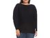 Vince Camuto Women's Plus Crystal Embellished V-Back Cotton Blend Sweater Black Size XXX-Large