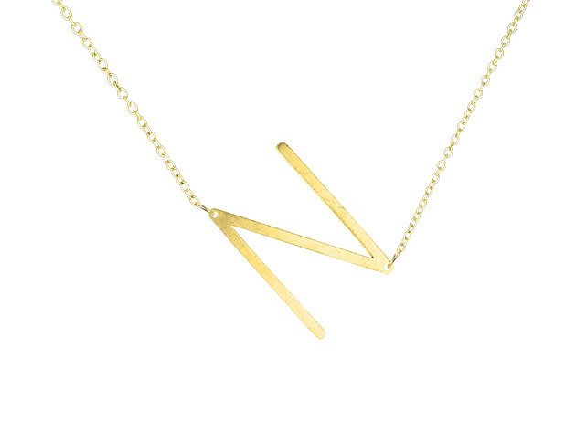 18K Gold Plated Letter "N" Necklace