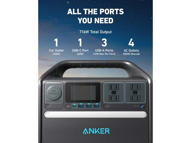 Anker 535 PowerHouse 512Wh | 500W Portable Power Station | Joyus