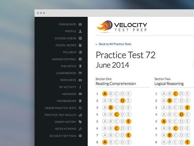 Velocity Online LSAT Prep Course