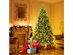 Costway 4.5Ft\6.5Ft\7.5Ft Pre-lit Hinged Christmas Tree w/ Pine Cones Red Berries and 300\450\450 LED Lights