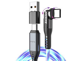Statik® PowerPivot™  GloBright Pro 60W USB-C to USB-C Cable