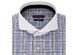 Sean John Men's Blue Plaid French Cuff Dress Shirt Navy Size 16-34-35
