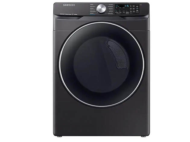 Samsung Dve45r6300v 7 5 Cu Ft Black Stainless Smart Electric Front