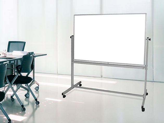 Offex 60"W x 40"H Double-Sided Magnetic Whiteboard