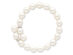 7-8mm White Freshwater Cultured Rice Pearl Flexible Cuff Bracelet