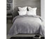 Spyder Flannel Ultra Plush Bed Blanket Interwoven Strength - Queen 90"x90" Light Grey