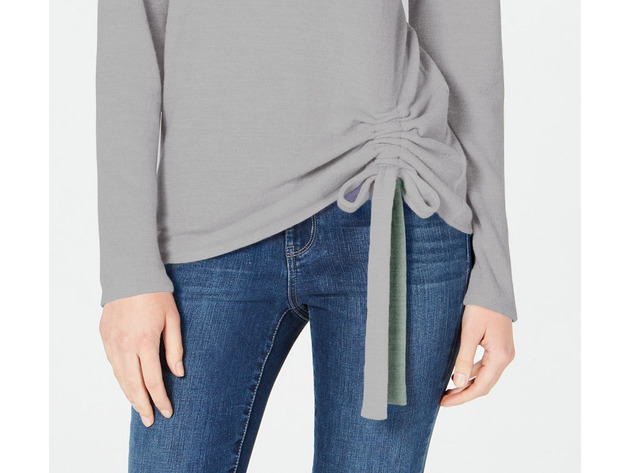 INC International Concepts Women's Ruched Top Green Size Extra Large