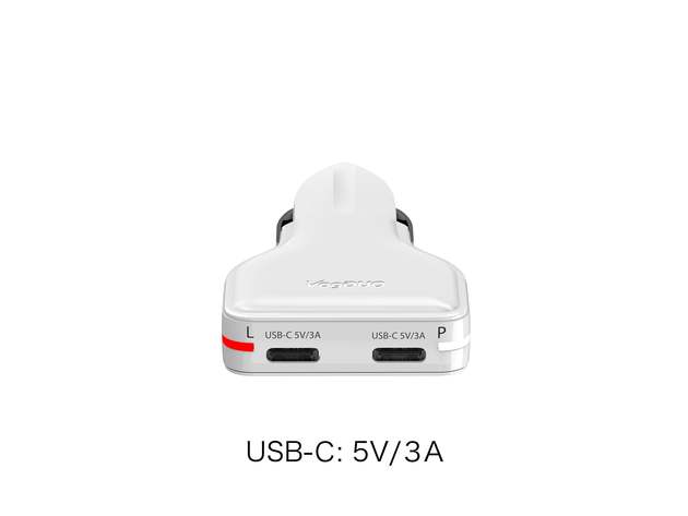 Dual USB-C Car Charger Black