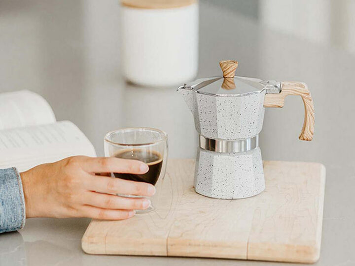 Shop Grosche Milano Stone Stovetop Espresso Maker, 9 Cup Moka Pot &  Electric Coffee Grinder Bundle