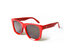 The Grande Sunglasses Shiny Red / Smoke