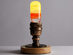 Flame Lamp with Vintage Round Base