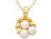 White Freshwater Cultured Pearl 3-4mm Pendant Necklace in 14K Yellow Gold with Chain