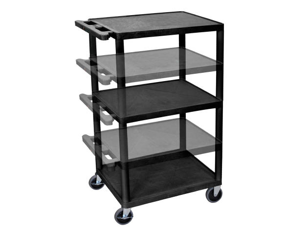 Offex Multipurpose Multi-Height A/V Cart with Three Shelves