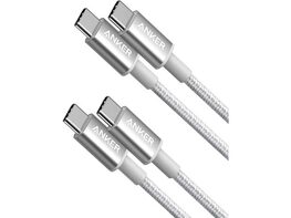 Anker New Nylon USB C to USB C Cable 2-Pack Silver / 3ft