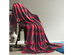 Spyder Holiday Plaid Flannel Ultra Plush Bed Blanket Interwoven Strength - Oversized Throw 60" X 70" Red+Black