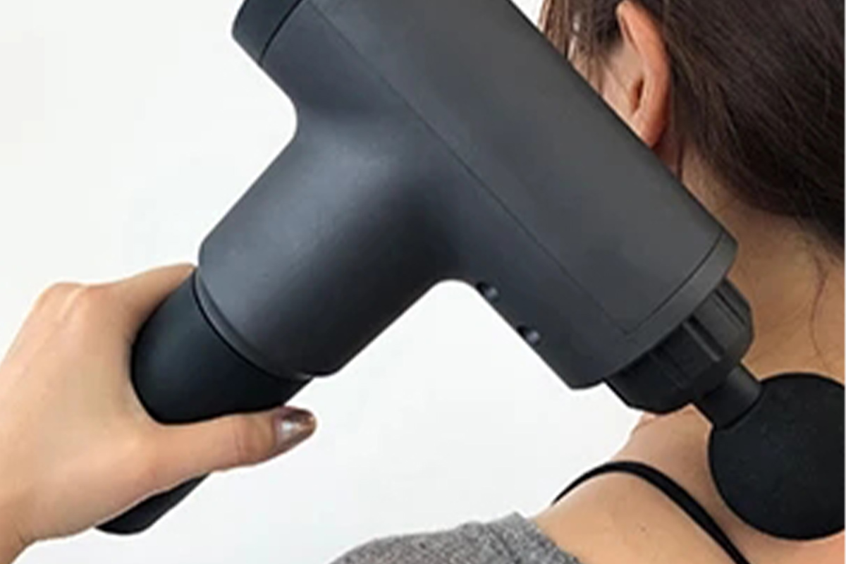 Deep Tissue Massage Gun with Interchangeable Heads, on sale for $47.99 when you use coupon code BFSAVE20 at checkout