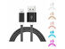 10-Foot Braided Heavy-Duty Lightning Cables Assorted Colors (6-Pack)