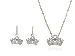 Swarovski "Bee A Queen" Rhodium-Plated Crystal Necklace & Earring Set (Store-Display Model)