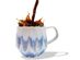 Homvare Porcelain Coffee Mug, Tea Cup for Office and Home Suitable for Both Hot and Cold Beverages - White/Blue 4-Pack