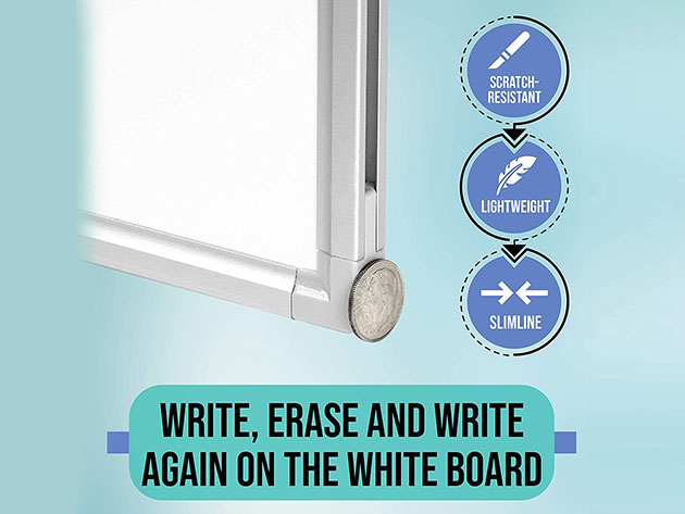 Officeline Lightweight Magnetic Dry-Erase Board + Accessories
