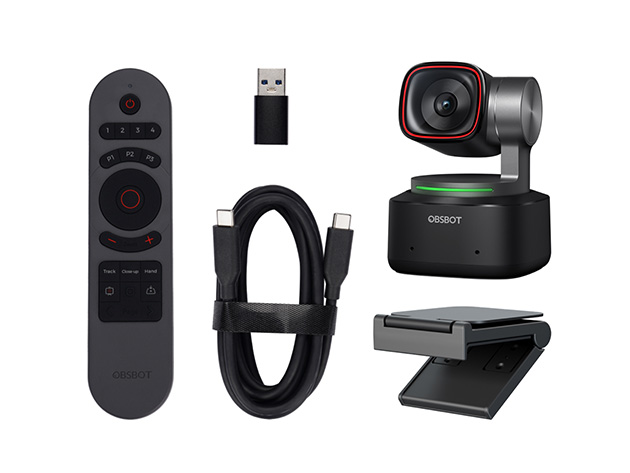 OBSBOT Tiny 2 AI-Powered PTZ 4K Webcam (Remote Combo)