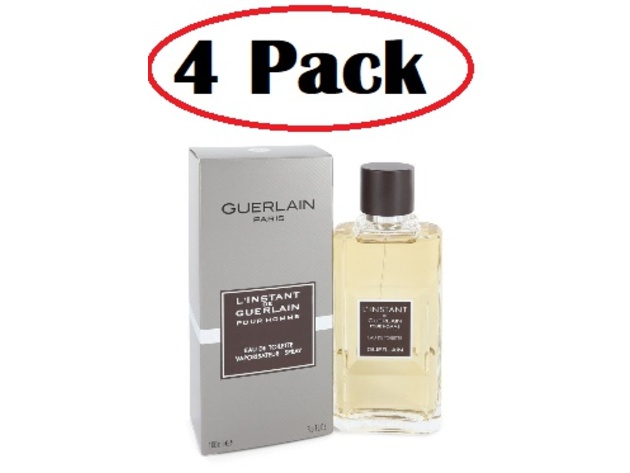 4 Pack of L'instant by Guerlain Eau De Toilette Spray 3.4 oz