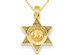 Deputy Sherif Badge with Bear Pendant Necklace in 14K Yellow Gold with Chain