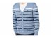 Nautica Men's Striped V-Neck Button Cardigan Turq Size Extra Large