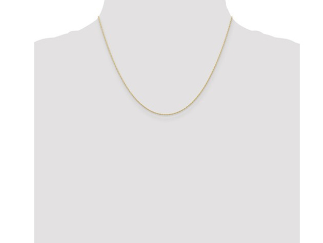 10 Karat Yellow Gold Cable Rope Chain 18 Inch Chain .5mm