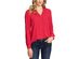Cece Women's Ruffle V-Neck Long Sleeve Blouse Red Size Small
