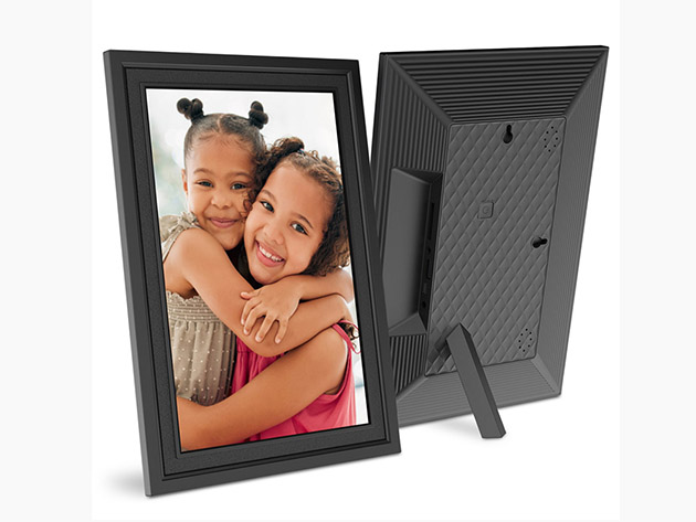 10in Cloud Frame- Easy Photo Share App- 20GB Cloud Storage, Auto-Rotate - Black