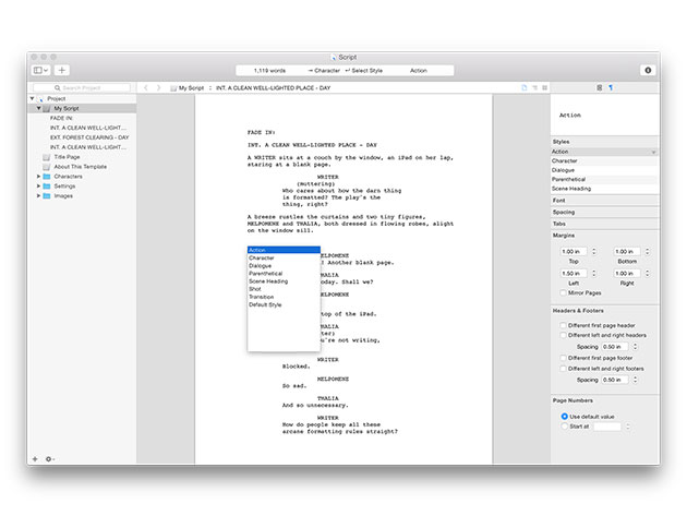 Storyist for Mac