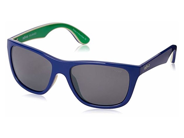 Revo Otis RE 1001 05 GY Polarized Sunglasses Blue/Green Graphite, 57 mm - Blue