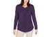 Karen Scott Women's Cotton Mixed-Knit Sweater Purple Size Large