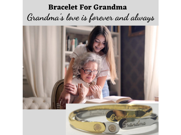 Grandma Bracelets, Engraved Bracelets Grandmas love is forever & always