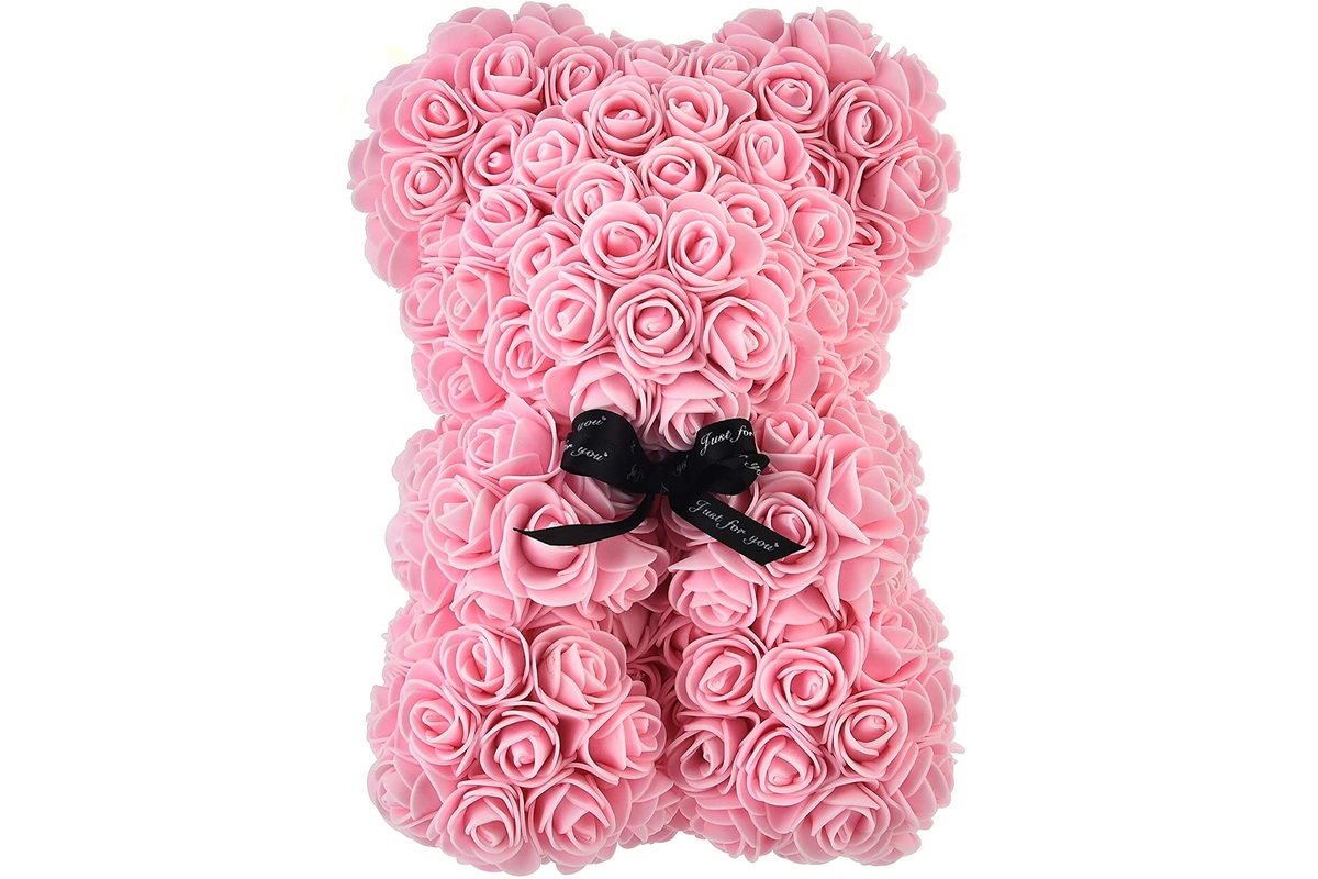 rose covered bear