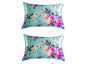 Satin Floral Pillowcase 2-Pack Teal