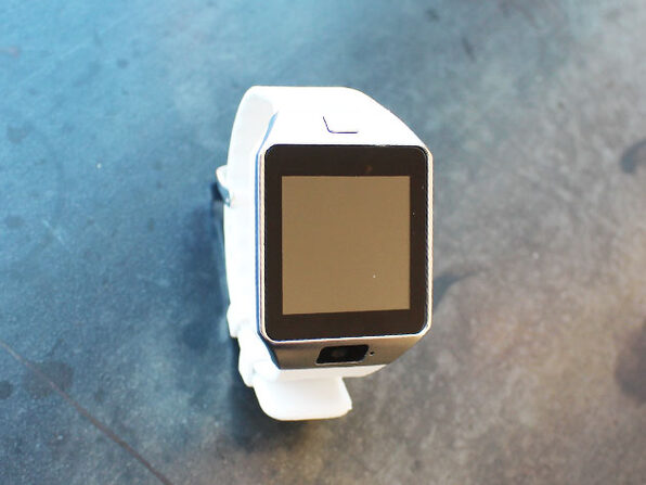 white smart watch with camera