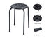Costway Set of 6 Stackable Metal Stool Set Daisy Backless Round Top Kitchen - Black