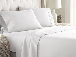 Soft Home 1800 Series Solid Microfiber Ultra Soft Sheet Set (White/Full)