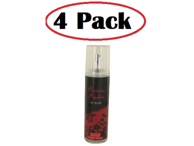 4 Pack of Christina Aguilera By Night by Christina Aguilera Fragrance Mist 8 oz
