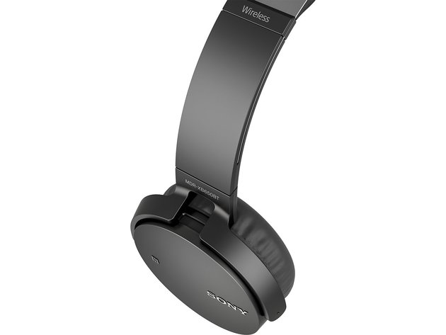 Sony XB650BT Wireless On-Ear Bluetooth Headphones with 30mm drivers, NFC, Powerful Music, Comfort Ear Pads, and Built-In Microphone, Black, MDRXB650BT/B (New Open Box) - New Open Box