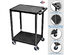 Offex 33.5"H Multipurpose 2-Shelf Utility Cart, Black