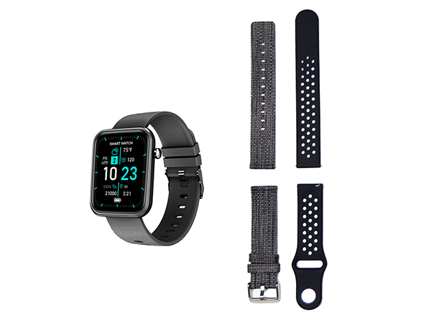 Advanced Smartwatch with 3 Bands & Wellness and Activity Tracker