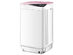 Full-Automatic Washing Machine 7.7 lbs Washer/Spinner Germicidal UV Light Pink - White and Pink
