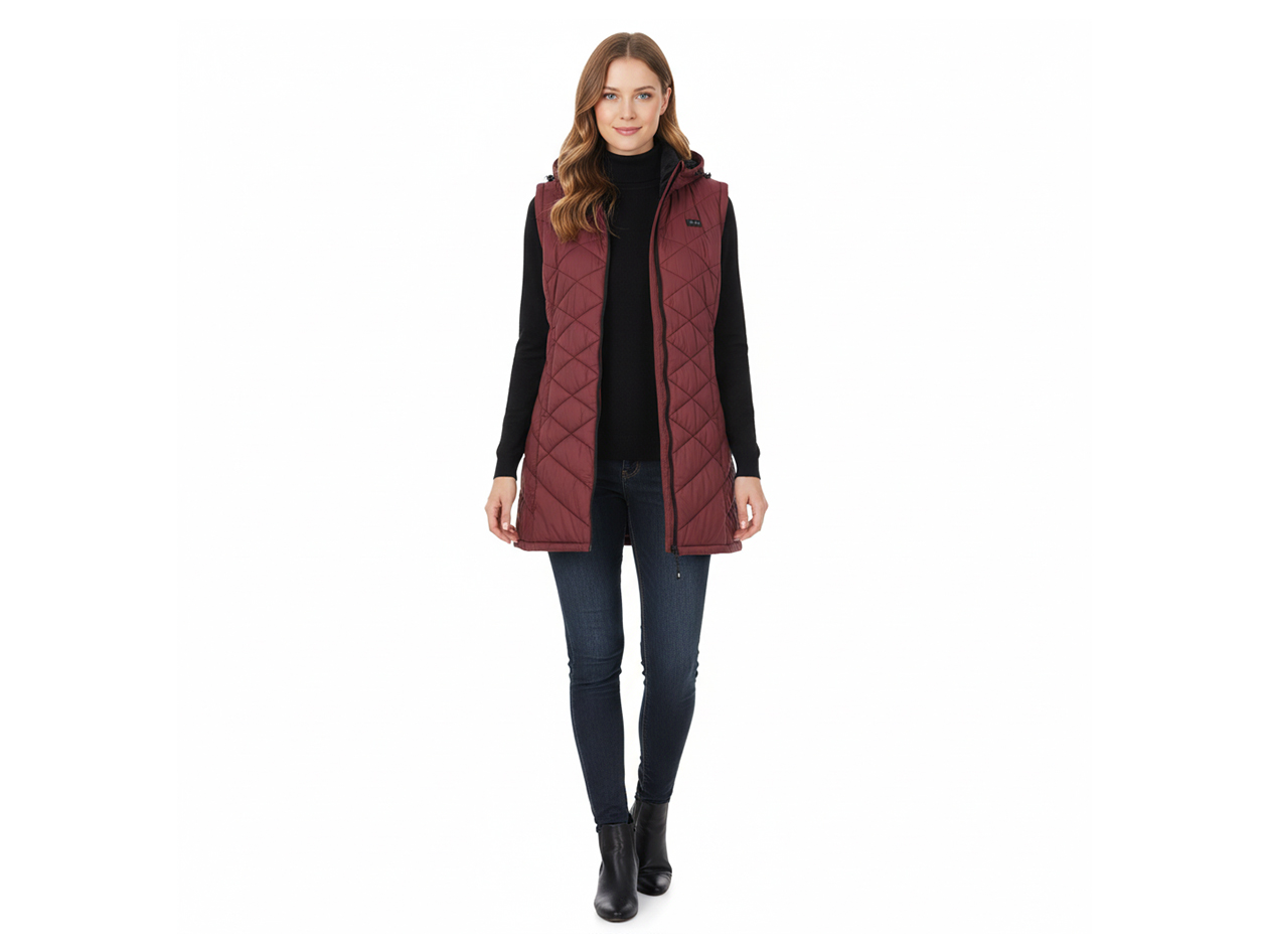 Women's Helios Hybrid Heated Coat (Burgundy/Small)