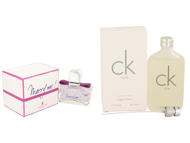 Gift set  Marry Me by Lanvin Eau De Parfum Spray 1.7 oz And  CK ONE EDT Pour/Spray (Unisex) 1.7 oz