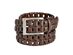 Perry Ellis Men's Portfolio Leather Buckle Braided Belt Brown Size Medium